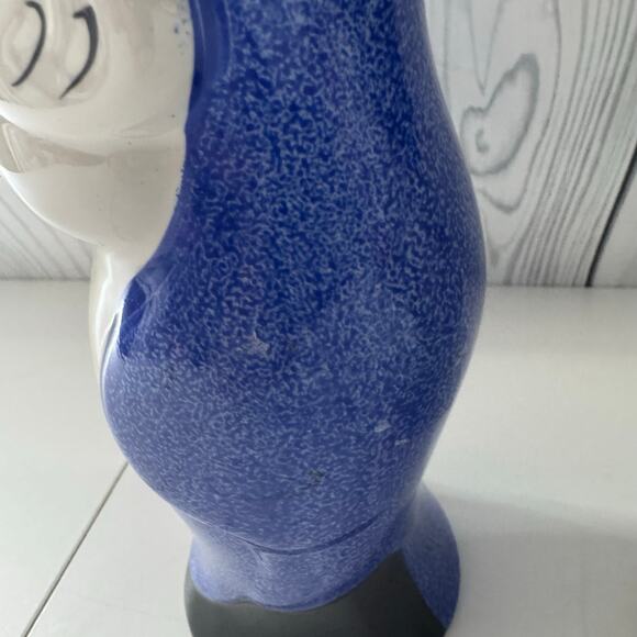 Set of 2 Vintage Parrot Macaw Ceramic Tropical Island Tiki 8" Vase Blue Green - Picture 6 of 8